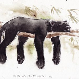 Aquarelle « Exhausted »