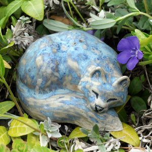 Petit chat endormi en rond ice cristal
