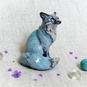 Renard turquoise nez au vent du Petit Peuple