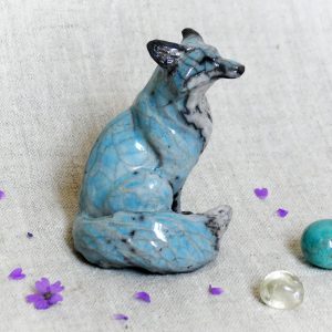 Renard turquoise nez au vent du Petit Peuple
